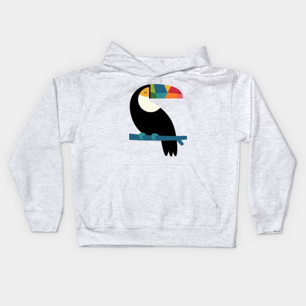 Rainbow Toucan Kids Hoodie by AndyWestface